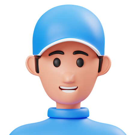 Homme portant un chapeau  3D Icon