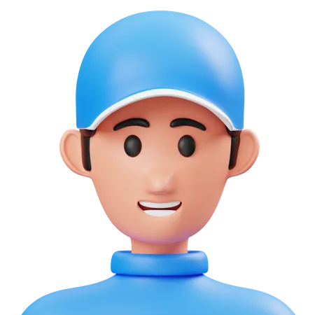 Homme portant un chapeau  3D Icon