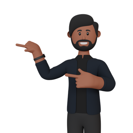Homme présentant quelque chose  3D Icon