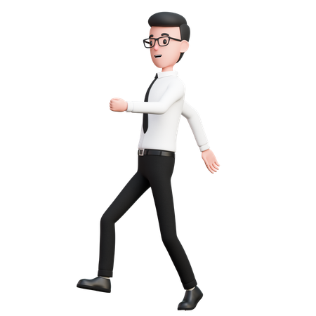 Homme qui marche  3D Illustration