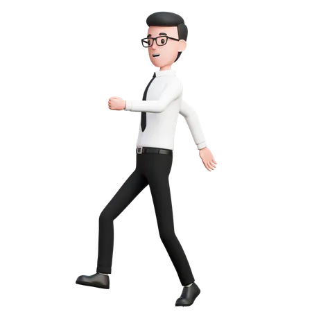 Homme qui marche  3D Illustration