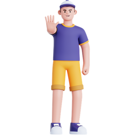 Pose de rejet de l'homme  3D Illustration