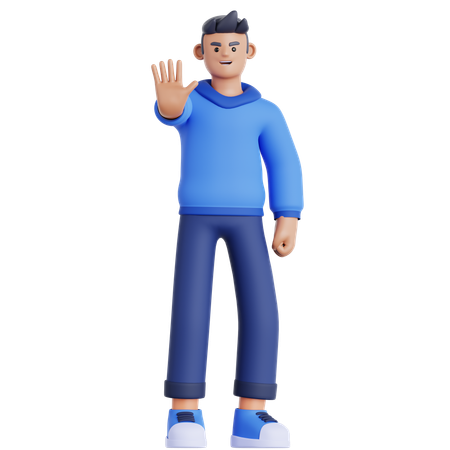 Pose de rejet de l'homme  3D Illustration