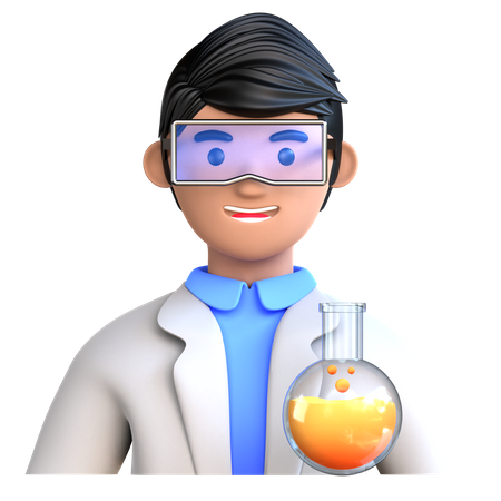 Scientifique masculin  3D Icon