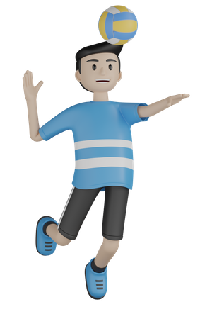 Homme servant le volley-ball  3D Icon
