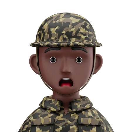 Homme soldat  3D Icon