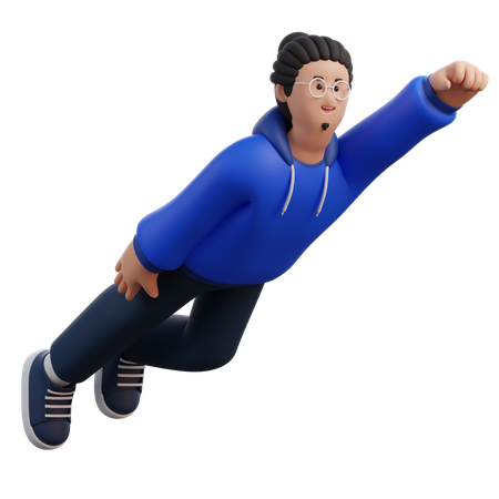 Homme volant  3D Icon