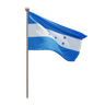 honduras flag 3d logo
