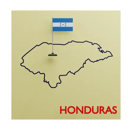 Honduras Map  3D Icon