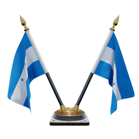 Suporte de bandeira de mesa dupla de Honduras  3D Flag