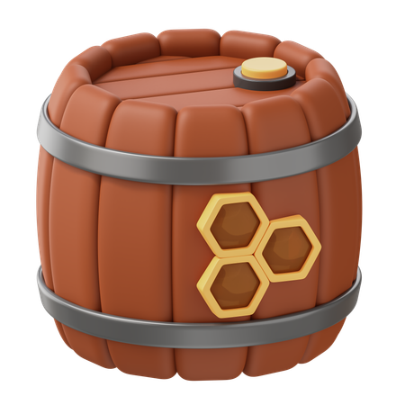 Honey Barrel  3D Icon