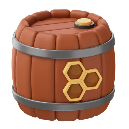 Honey Barrel  3D Icon