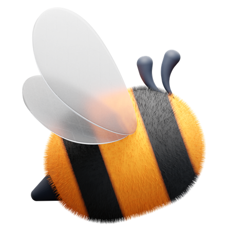 Premium Honey Bee 3D Illustration download in PNG, OBJ or Blend format