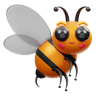 3d flower bee emoji
