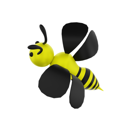 Honey Bee 3D Illustration