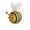 cartoon bee emoji 3d