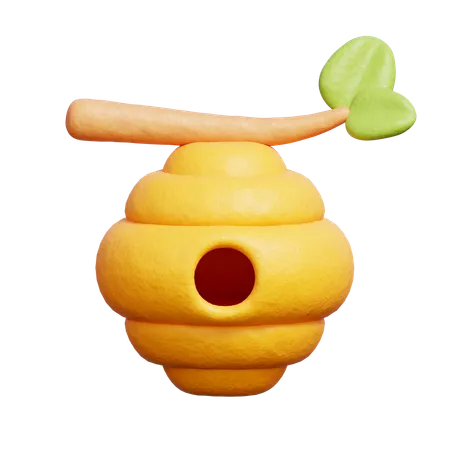 3 D Honey Beehive Spring Season 3 D Rendering 3D Icon