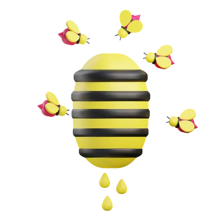 Honey 3 D Illustration With Transparent Background 3D Icon
