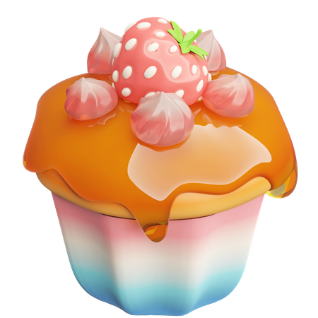 Honey Cupcake  3D Icon