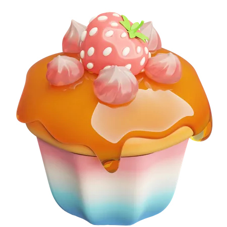 Honey Cupcake  3D Icon