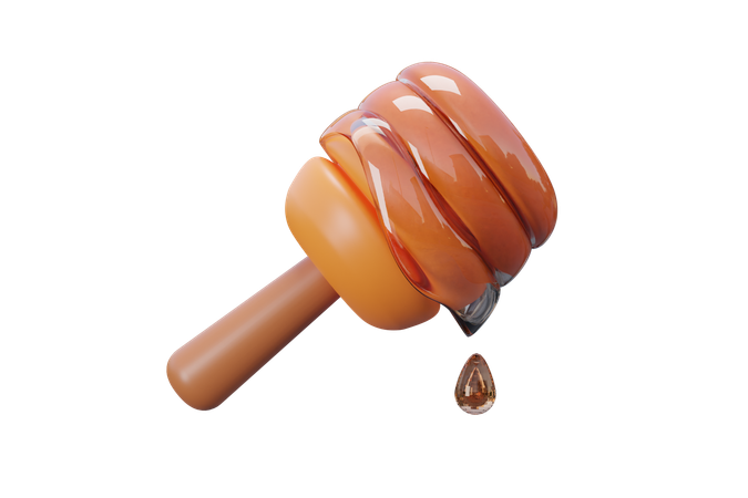 Honey Dipper  3D Icon