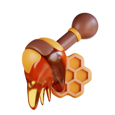 Honey Dipper  3D Icon