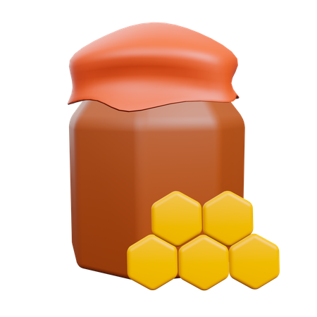 Honey Jar  3D Illustration