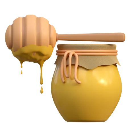 Honey Jar 3 D Icon Illustration 3D Icon