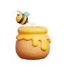 Honey Jar With Bee