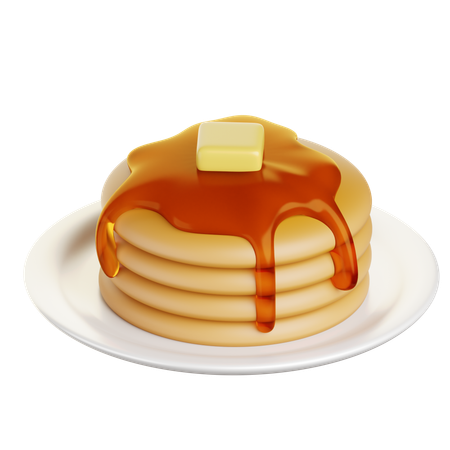 Honey Pancakes  3D Icon