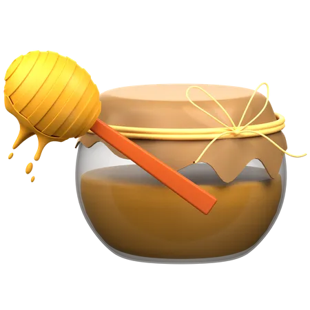 Honey Pot 3 D Icon Illustration 3D Icon