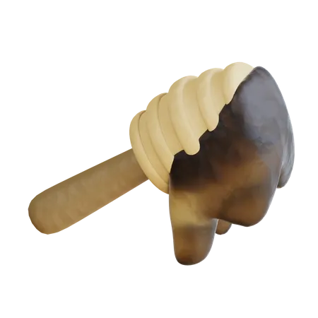 3 D Honey Spoon Illustration 3D Icon