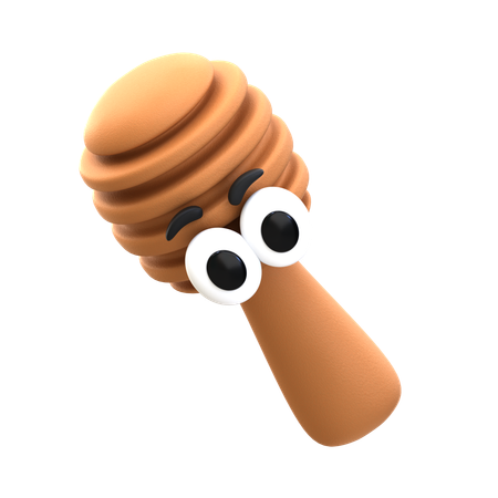 Honey Stick Cartoon  3D Icon