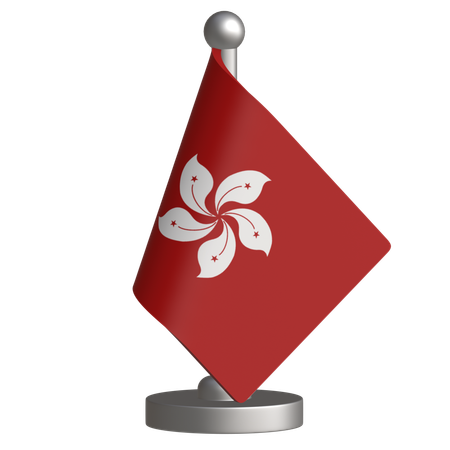 Hong Kong Desk Flag  3D Icon