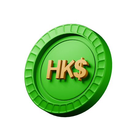 香港ドル  3D Icon