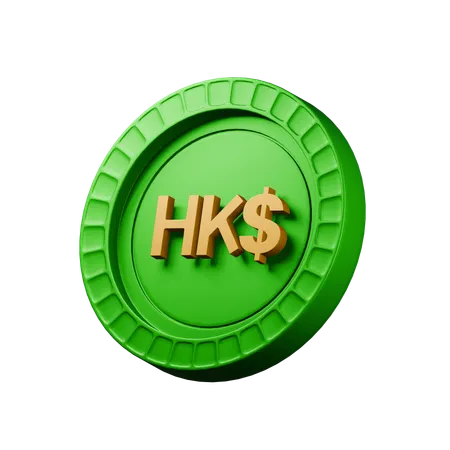 香港ドル  3D Icon