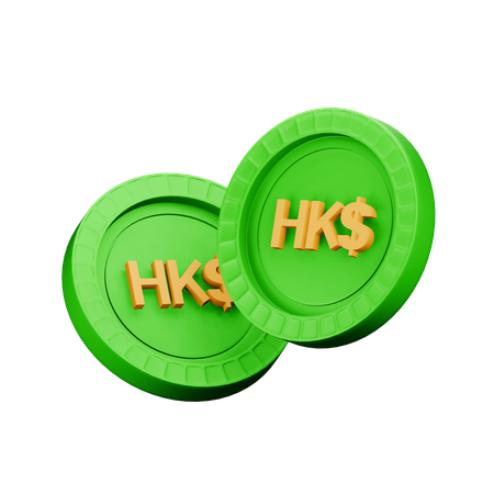 Hong Kong dollar  3D Icon