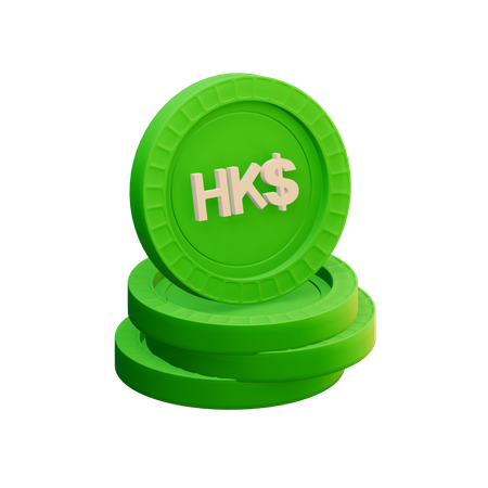 Hong Kong dollar  3D Icon