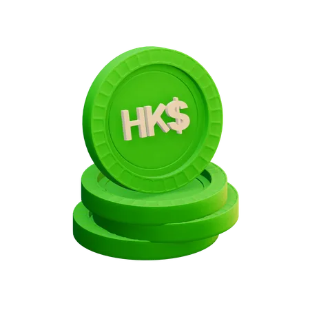 Hong Kong dollar  3D Icon