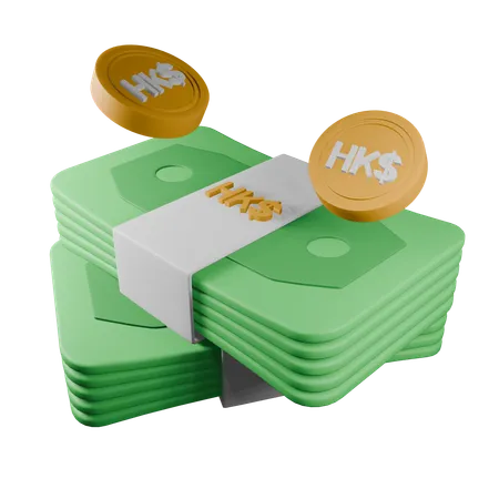 Hong Kong dollar  3D Icon