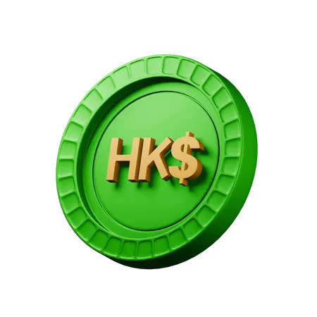 Hong Kong dollar  3D Icon