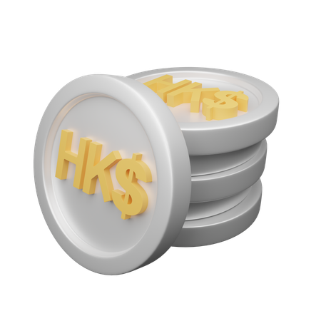 Hong Kong dollar  3D Icon