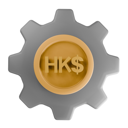 Hong Kong dollar  3D Icon