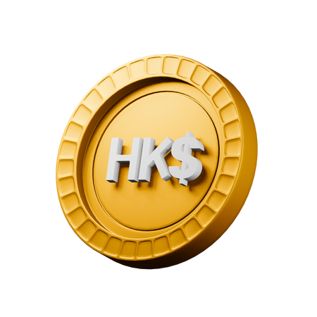 Hong Kong dollar  3D Icon