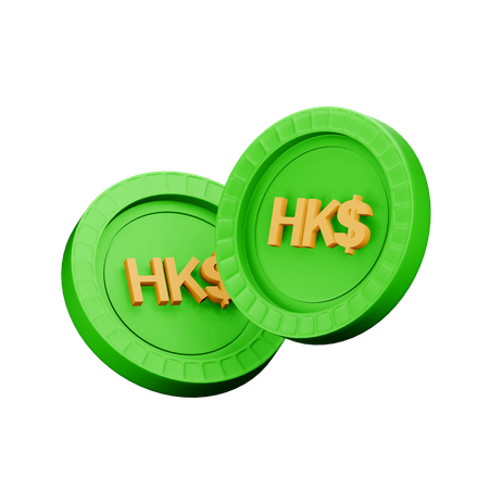 Hong Kong dollar  3D Icon
