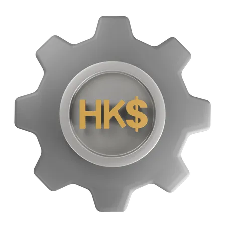 Hong Kong dollar Money Management  3D Icon