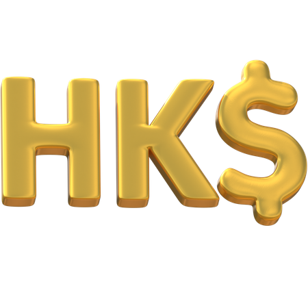 Hong Kong Dollars  3D Icon