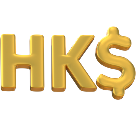 Hong Kong Dollars  3D Icon