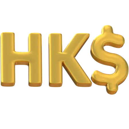 Hong Kong Dollars  3D Icon