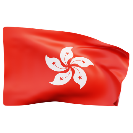 香港の旗  3D Icon